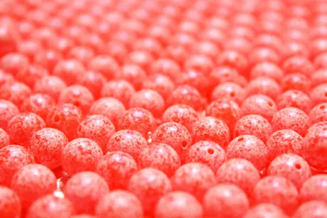 Great Lakes Steelhead Trick Em Beads - Pearl Scrambled Blood Red - 12mm - 10pk