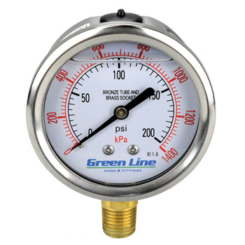 Liquid Filled Gauge 1/4"NPT Pressure Gauge