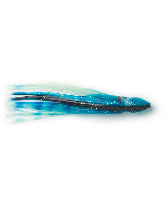 P-Line Sunrise Squid Skirt Unrigged 5pk - Glow/Blue & Black Stripe