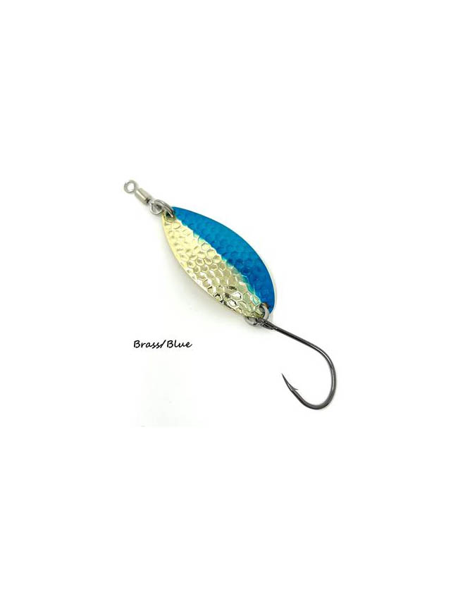 Prime Lures Oval Spoon - Brass Blue - 2/5oz