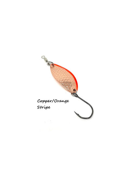 Prime Lures Oval Spoon - Copper Orange Stripe - 2/5oz