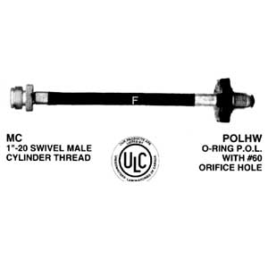 Fairview 6' Propane Hose – 1/4" POL x Male Primus I4TC72MCPOLHW