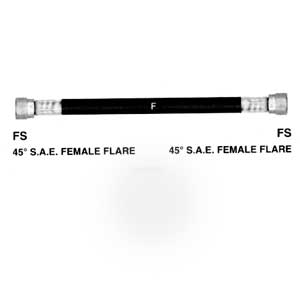 Fairview PROPANE 15'X3/8" FEMALE FLARE END HOSE