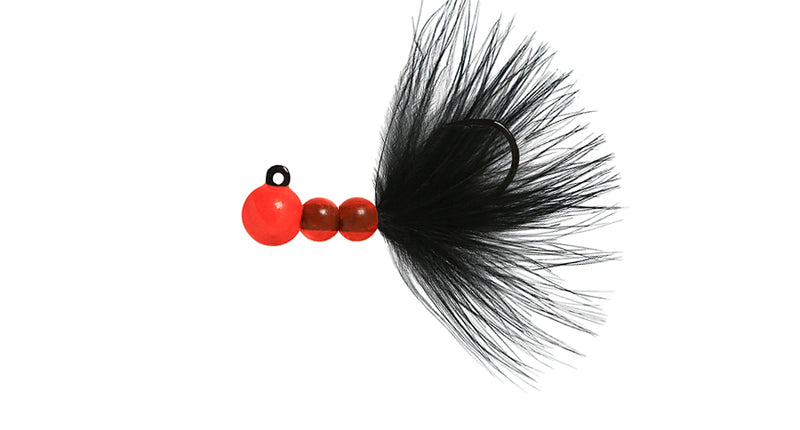 Hawken SMJ Beau Mac Marabou Jig - Flame & Black - #1 1/8 oz