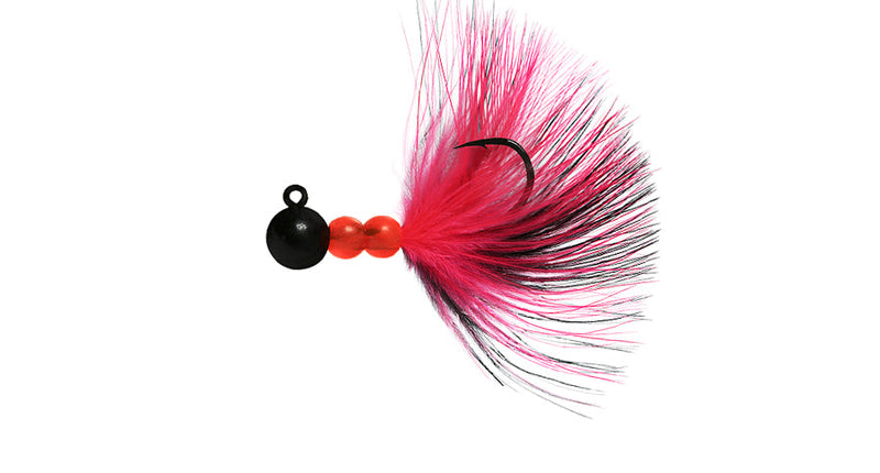 Hawken SMJ Beau Mac Marabou Jig - Black/Pink - #1 1/8 oz