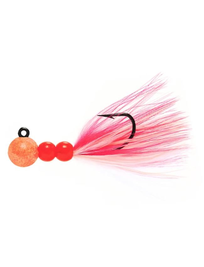 Hawken Beau Mac Marabou Steelhead Jig SMJ Bead Jig 1/8oz - Peach Cerise SMJ18032
