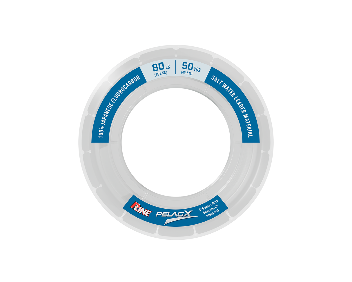 P-Line PelagX Fluorocarbon Leader Line - 25lbs x 50yds