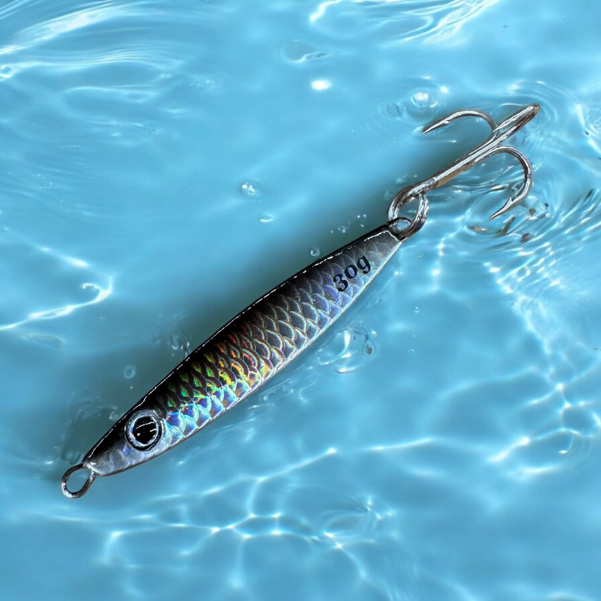 Westcoast Fishing Tackle 3D Chromatic Scale Tape Minnow Jig - Black