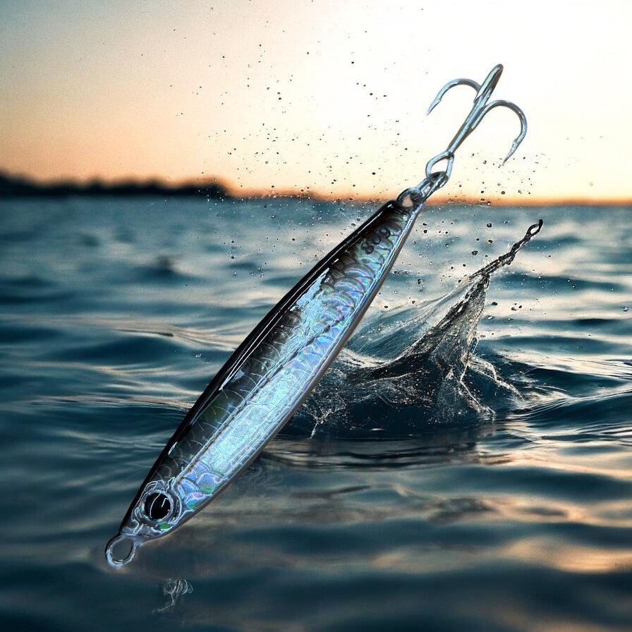 Westcoast Fishing Tackle 3D Chromatic Scale Tape Minnow Jig - Black