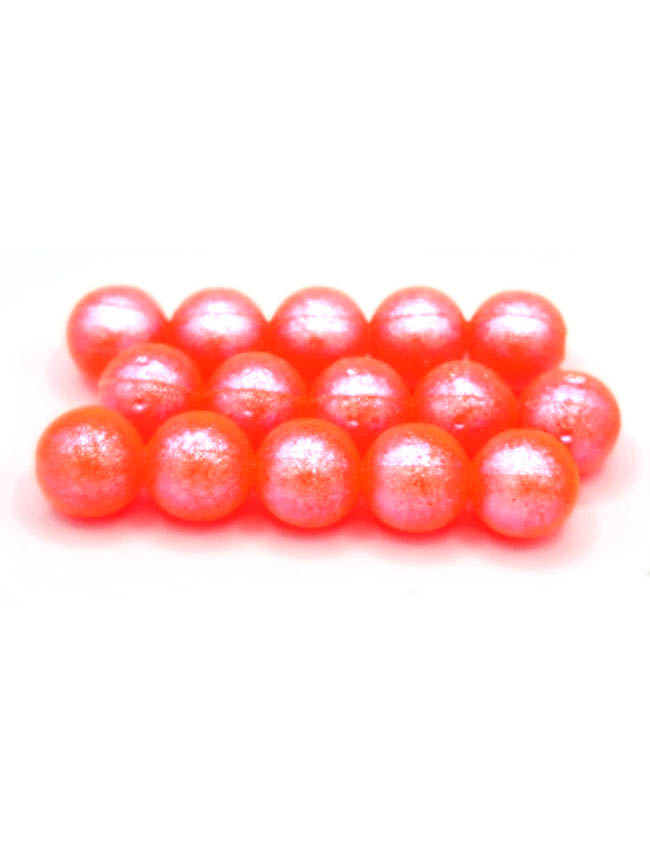 Unreel Tackle Soft Beads - Polar Frost Pinked Orange - 12mm (15 pack)