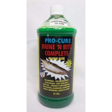 Pro-Cure Brine 'N Bite Complete Guide Size - Chartreuse Glow (00348)