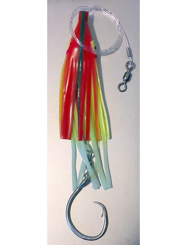 Rite Angle Fishing Rigged Halibut Skirt - Mexican Flag - J Hook