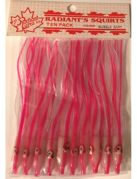 Radiant Needlefish Hoochies 10 Pack - Bubble Gum