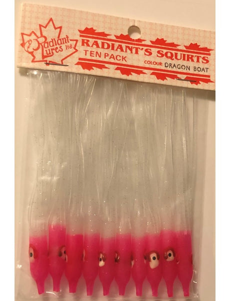 Radiant Needlefish Hoochies 10 Pack - Dragon Boat