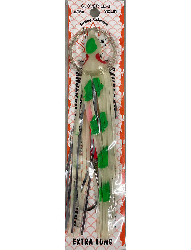 Radiant Large Hoochies Rigged Octopus - Clover Leaf