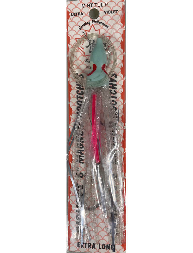 Radiant Large Hoochies Rigged Octopus - Mint Tulip