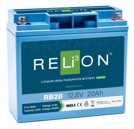 Relion RB20 12V 20Ah Deep Cycle Lithium Battery
