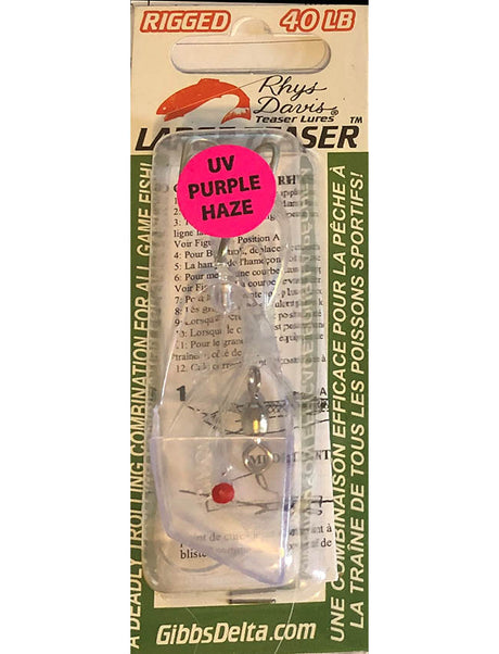 Rhys Davis Large Teaser Rigged 40lb - UV Purple Haze