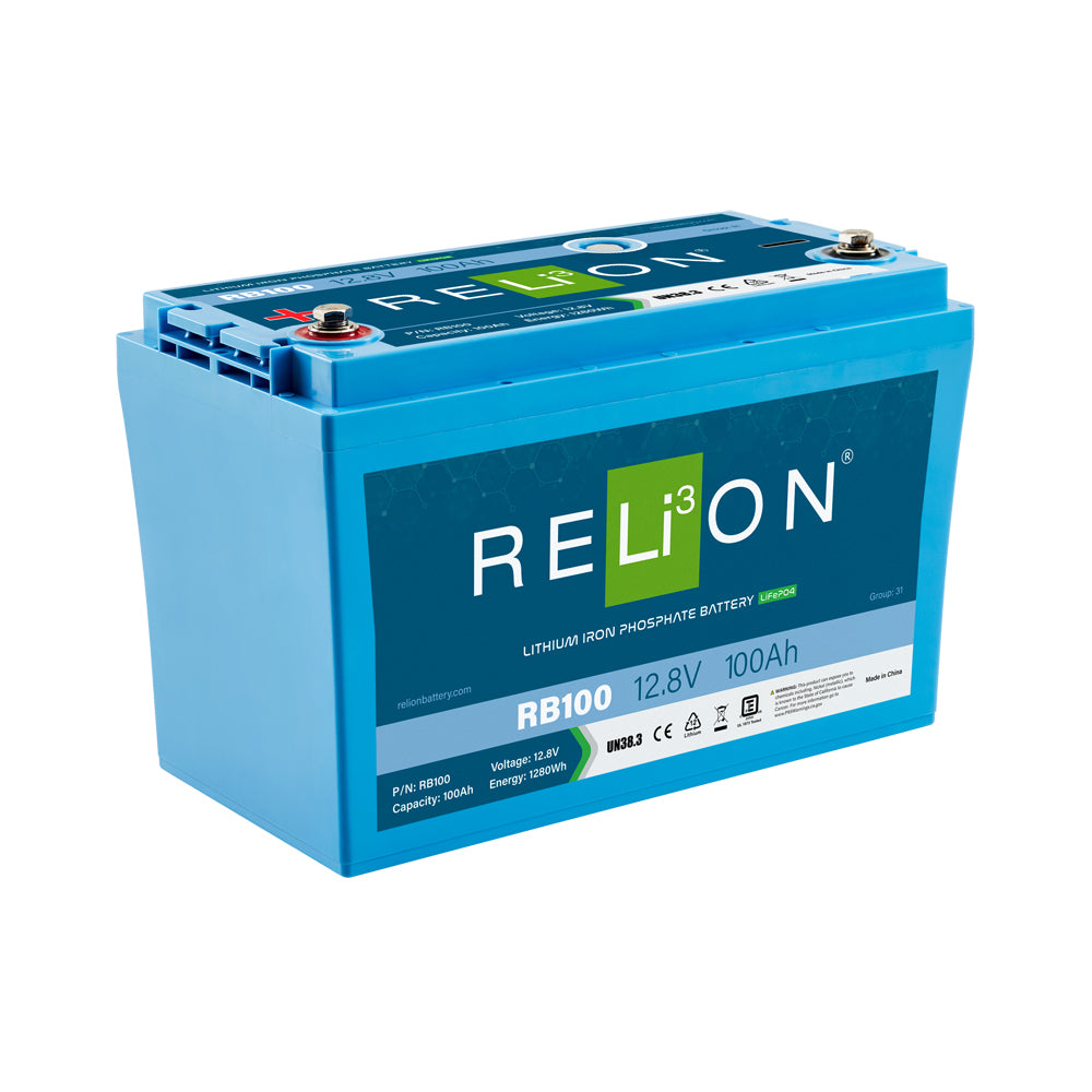 Relion RB100 12V 100Ah Deep Cycle Lithium Battery Group 31 - Low Temp