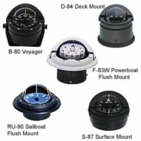 Ritchie Navigation Voyager Compasses - Flush-Mount Voyager Compass - CombiDamp Dial (F-83)
