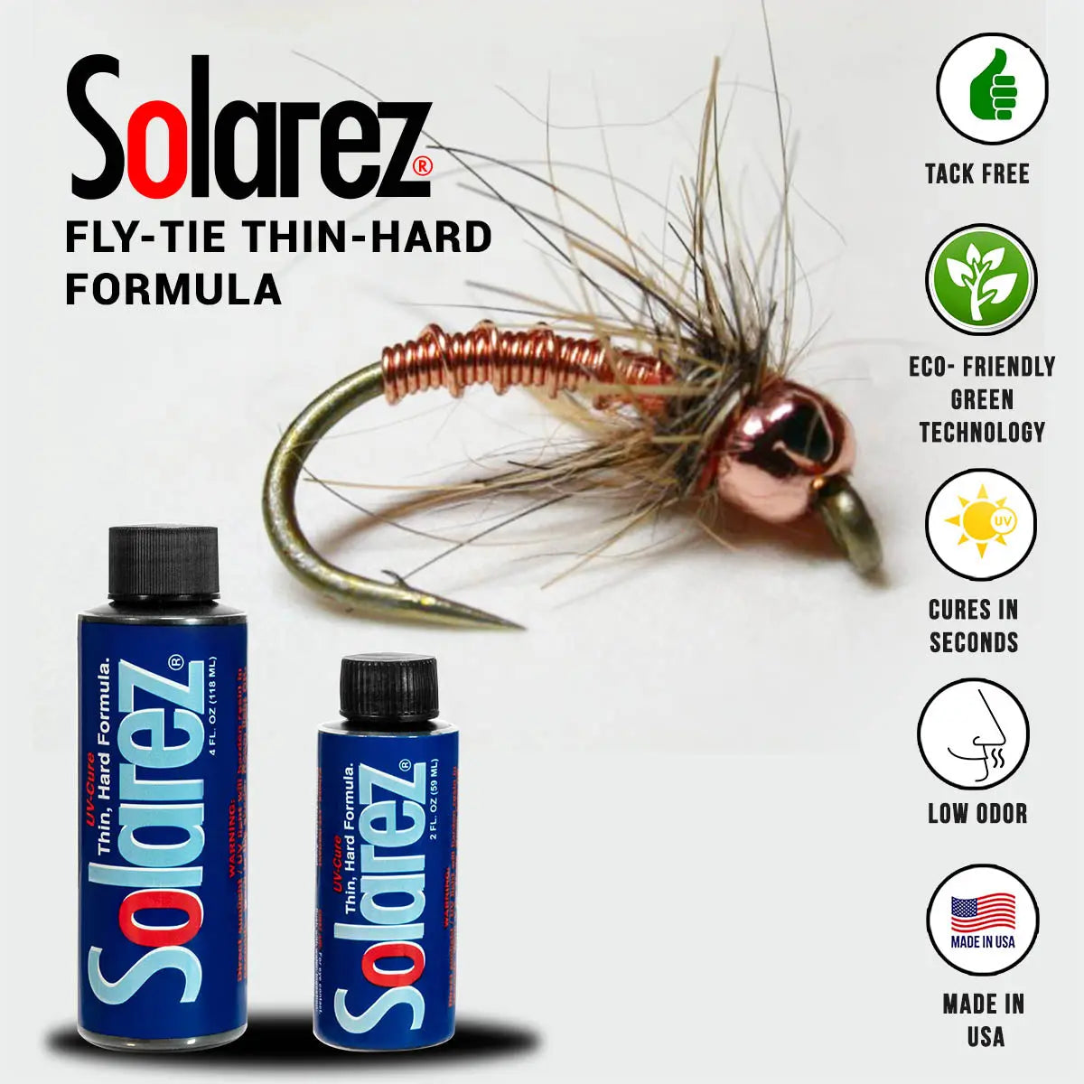 Hareline Solarez UV Cure Fly-Tie Resin Thin Hard Formula Hareline Dubbin