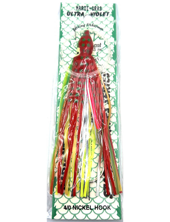 Radiant Hoochies Rigged Octopus - Mardi Gras