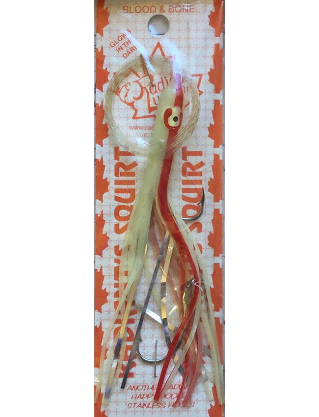 Radiant Hoochies Rigged Needlefish - Blood & Bone