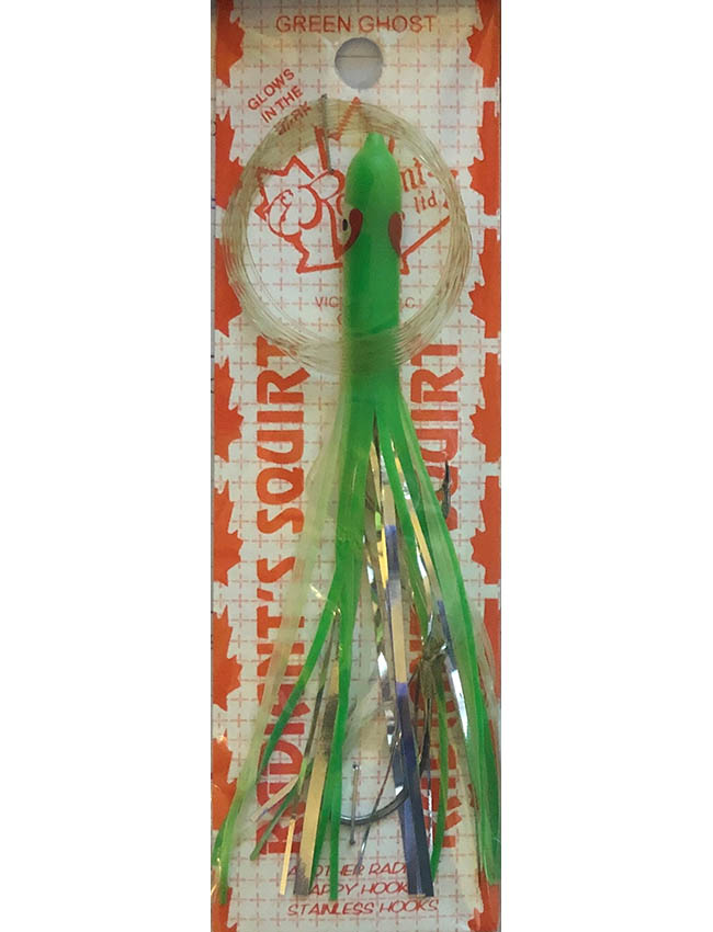 Radiant Hoochies Rigged Needlefish - Green Ghost