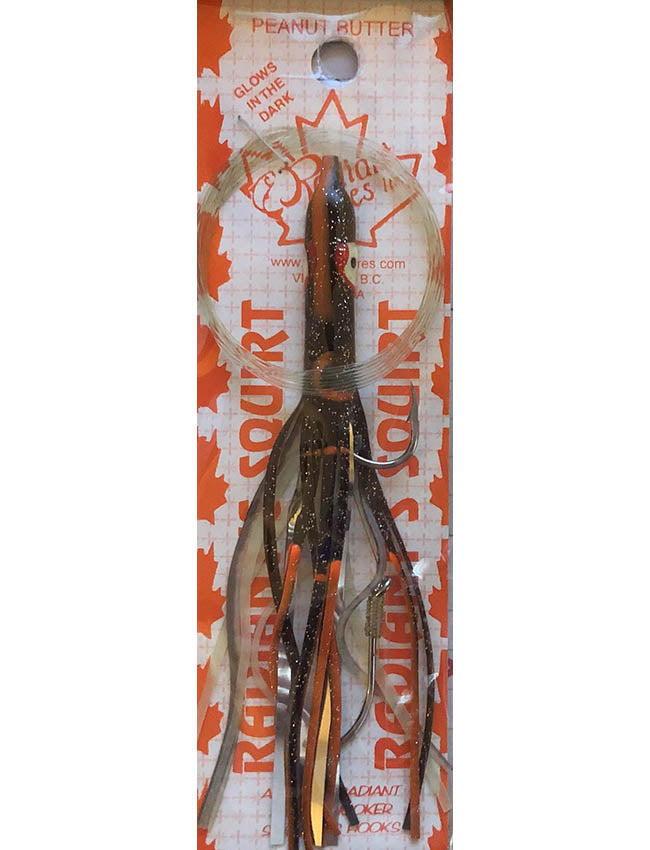 Radiant Hoochies Rigged Needlefish - Peanut Butter