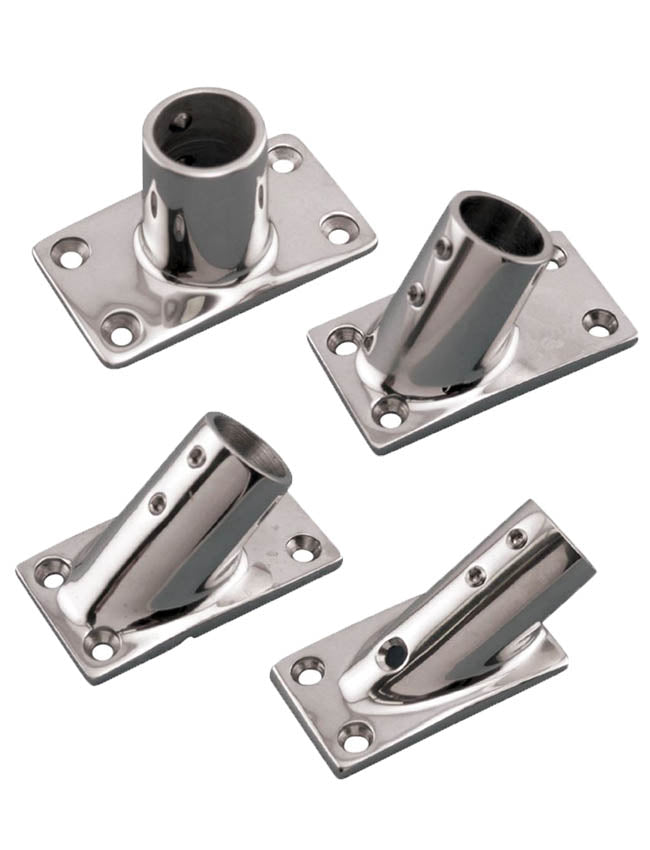 Stainless Steel Rail Fitting 1" - Rectangular Base CH3291 - 90 degree