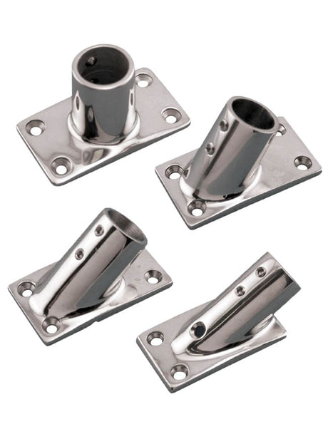 Stainless Steel Rail Fitting 1" - Rectangular Base CH3291 - 90 degree