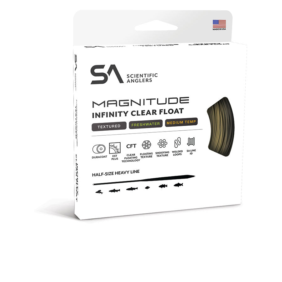 Scientific Anglers Magnitude Textured Infinity Clear Head Floating Fly Line - Buckskin/Clear