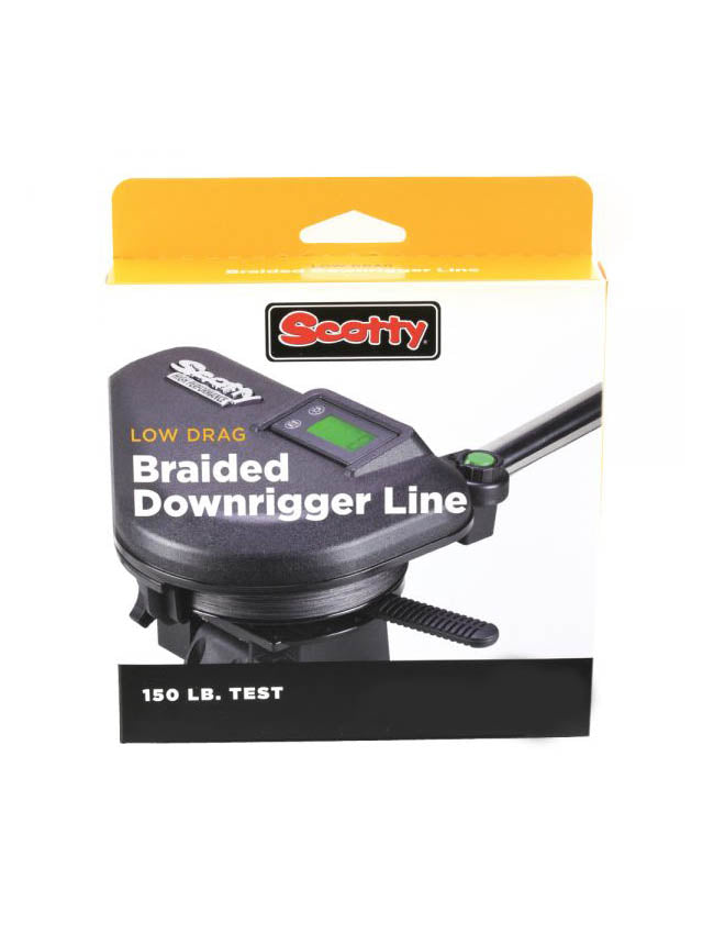 SCOTTY - Low Drag Braided Downrigger Line 150lb 2801K - 300ft with Terminal Kit