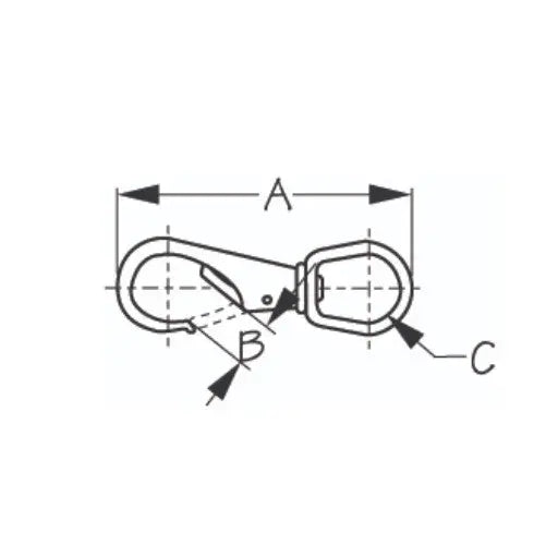 Seadog - Swivel Eye Boat Snap - Brass 139131-1 - Size 2