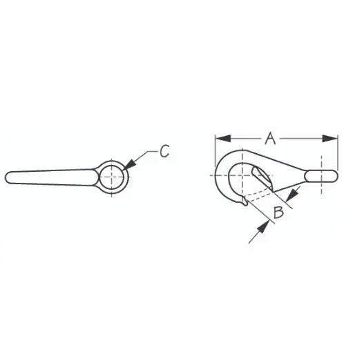 Seadog - Fast Eye Boat Snap - Brass 139120-1 - 139121