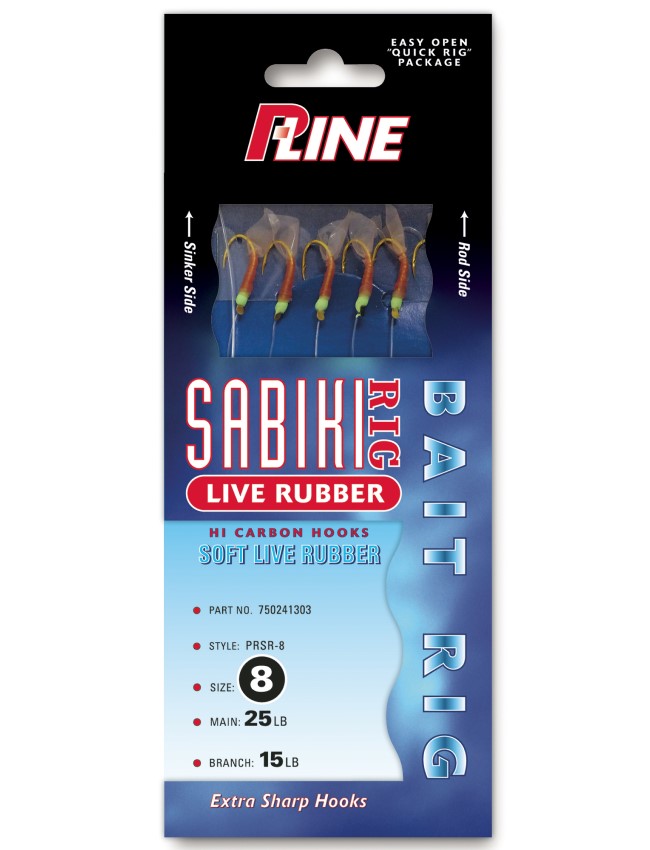P-Line Live Rubber Sabiki Rigs