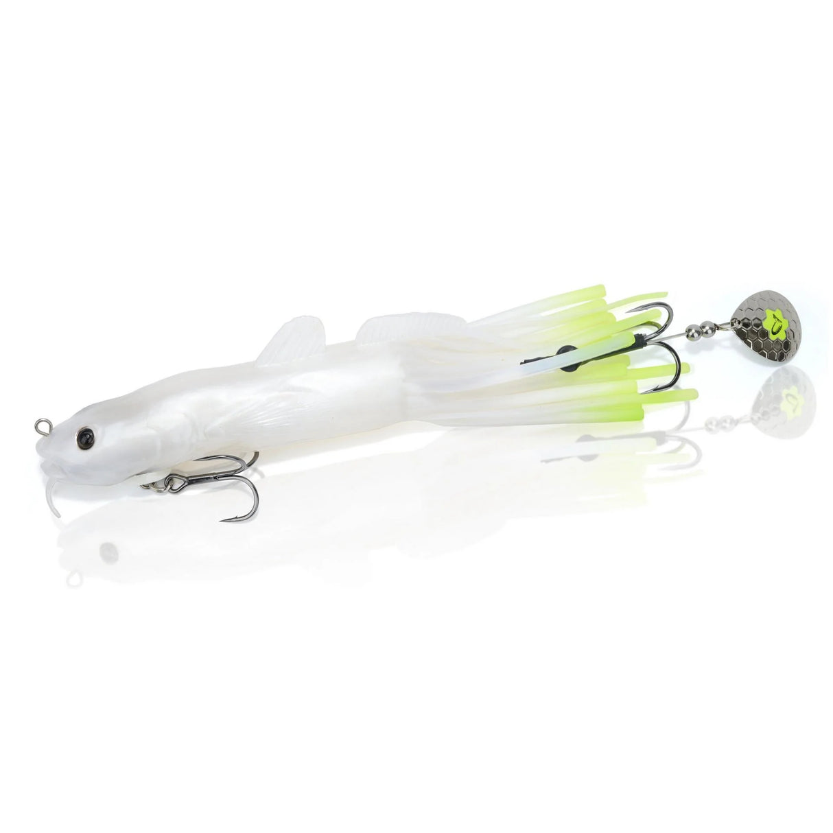 Savage Gear 3D Burbot Tube - White Chartreuse