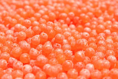 Great Lakes Steelhead Trick Em Beads - Scrambled! Super UV Tomato - 10mm - 15pk