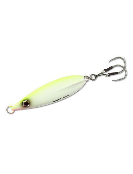Shimano Butterfly Flat Fall Jigs - Chartreuse White - 80g