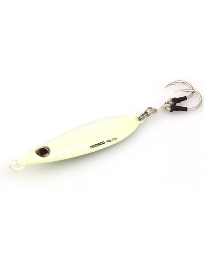 Shimano Butterfly Flat Fall Jigs - Super Glow - 80g