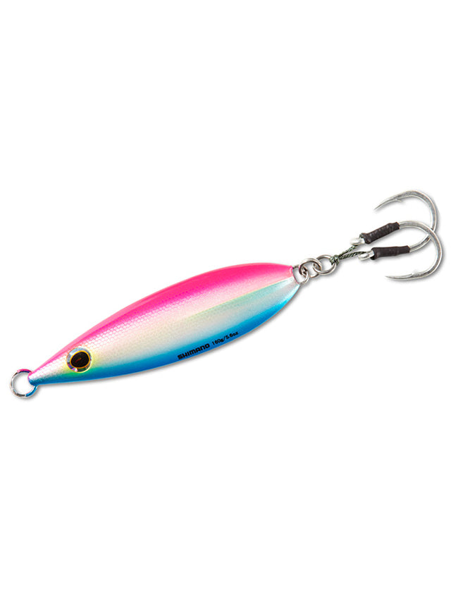 Shimano Butterfly Flat Fall Jigs - Pink Blue - 80g