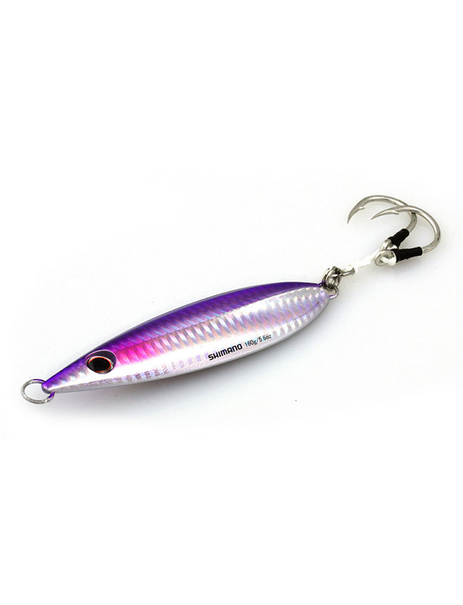 Shimano Butterfly Flat Fall Jigs - Purple Silver - 80g