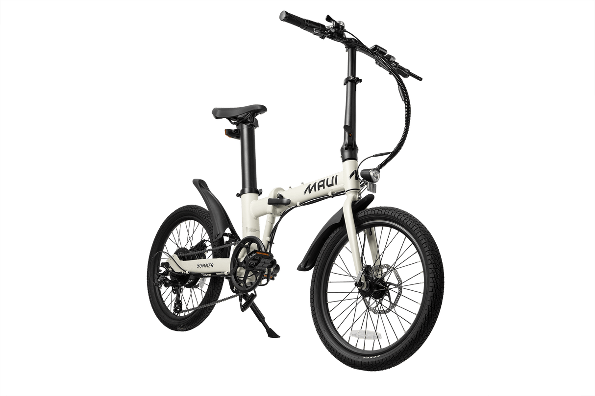 Maui Summer MBFB02 Electric Lightweight Folding Bike MBFB02WTH - White