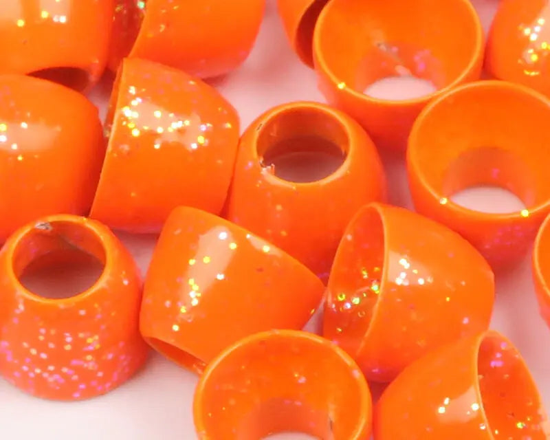 Hareline Tube Cone Heads - Fl Orange Hareline Dubbin