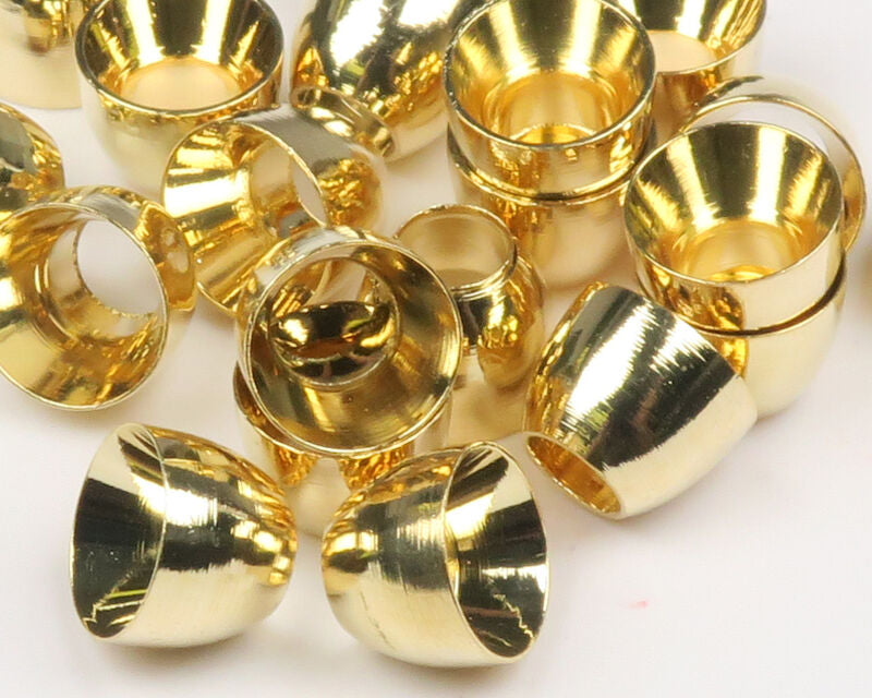 Hareline Tube Cone Heads - Gold