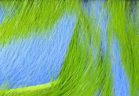 Hareline Two-Toned Rabbit Strips - Key Lime Baby Blue Hareline Dubbin