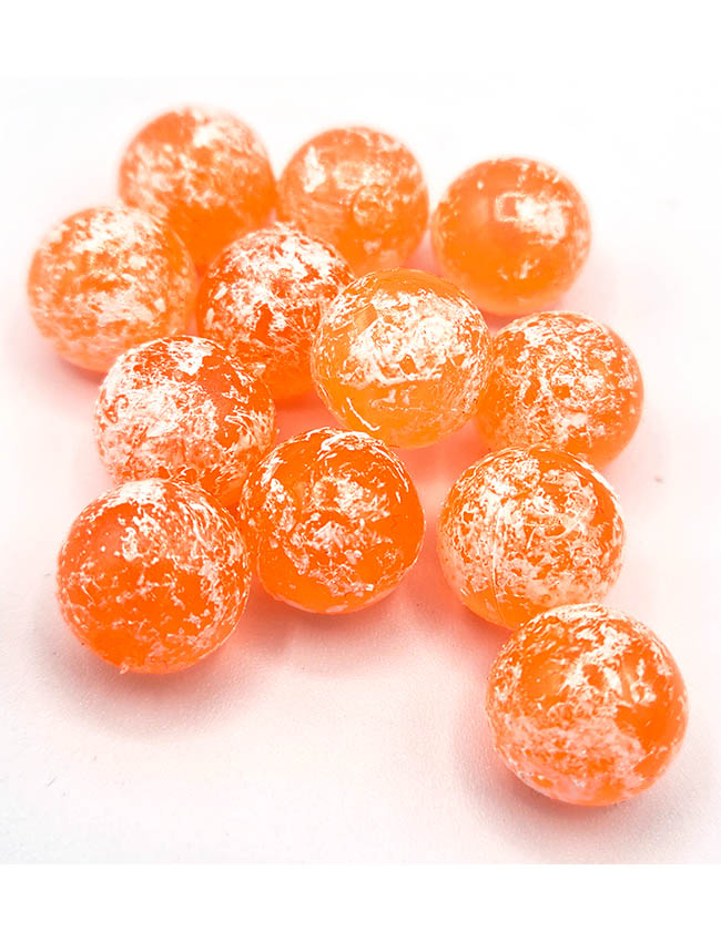 Unreel Tackle Soft Beads - Mottled Peach - 12mm (15 pack)