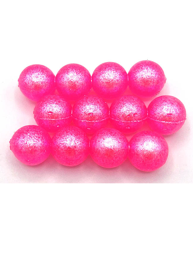 Unreel Tackle Soft Beads - Polar Frost Fluorescent Pink - 12mm (15 pack)