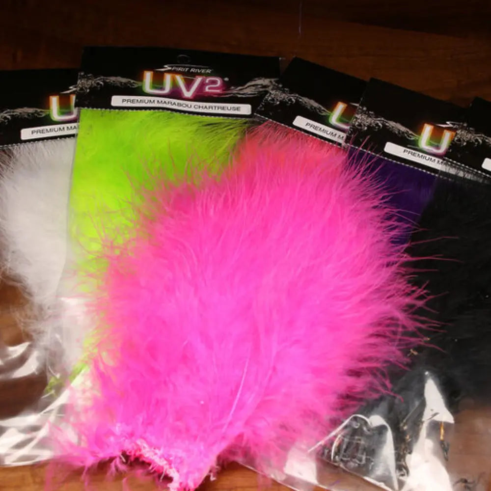 Hareline UV2 Premium Selected Marabou - Black Hareline Dubbin