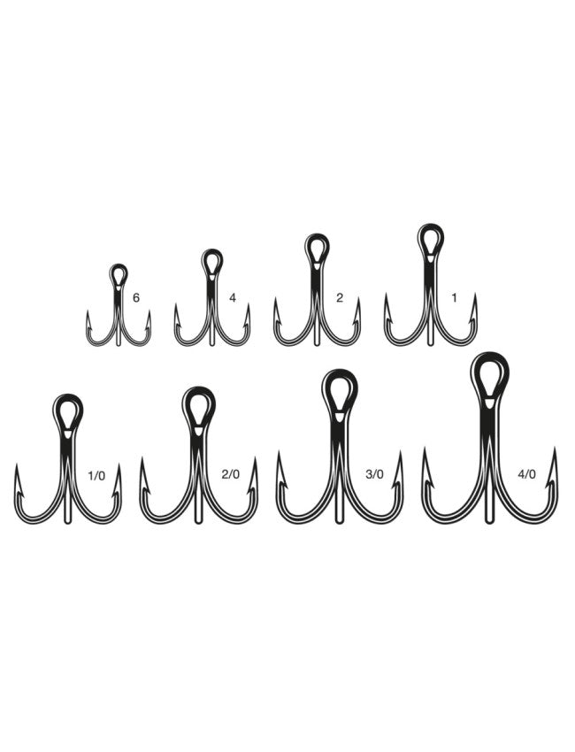 VMC Fishfighter Treble Hook 6X Cone Cut - Vanadium Steel - #6 - 7 pack